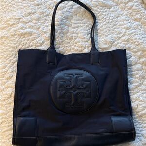 Tory Burch Navy Blue Tote Bag